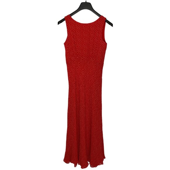 Vintage Red Polka Dot Maxi dress, size M - Picture 1 of 4